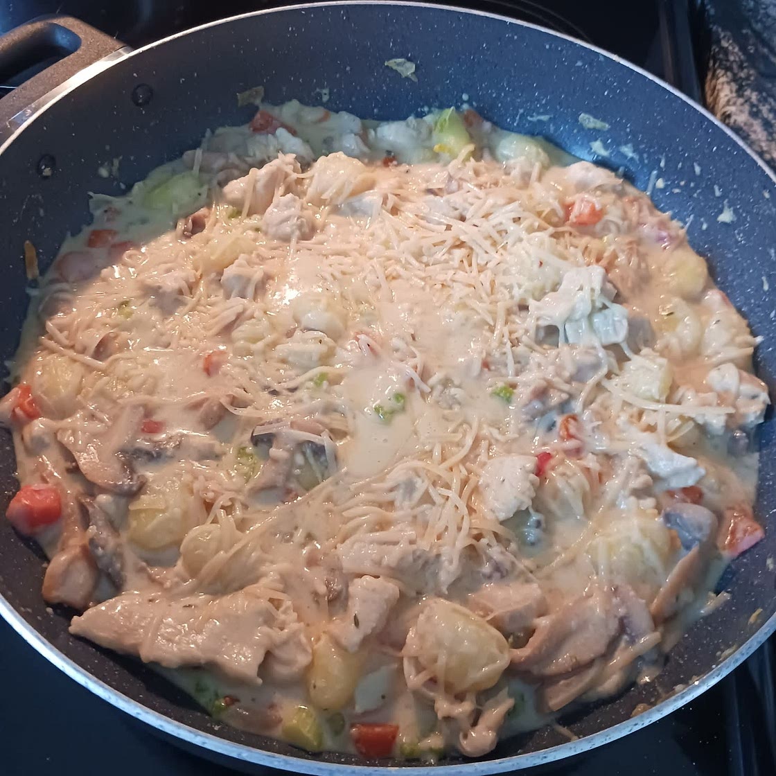 One Pot Gnocchi Chicken Pot Pie