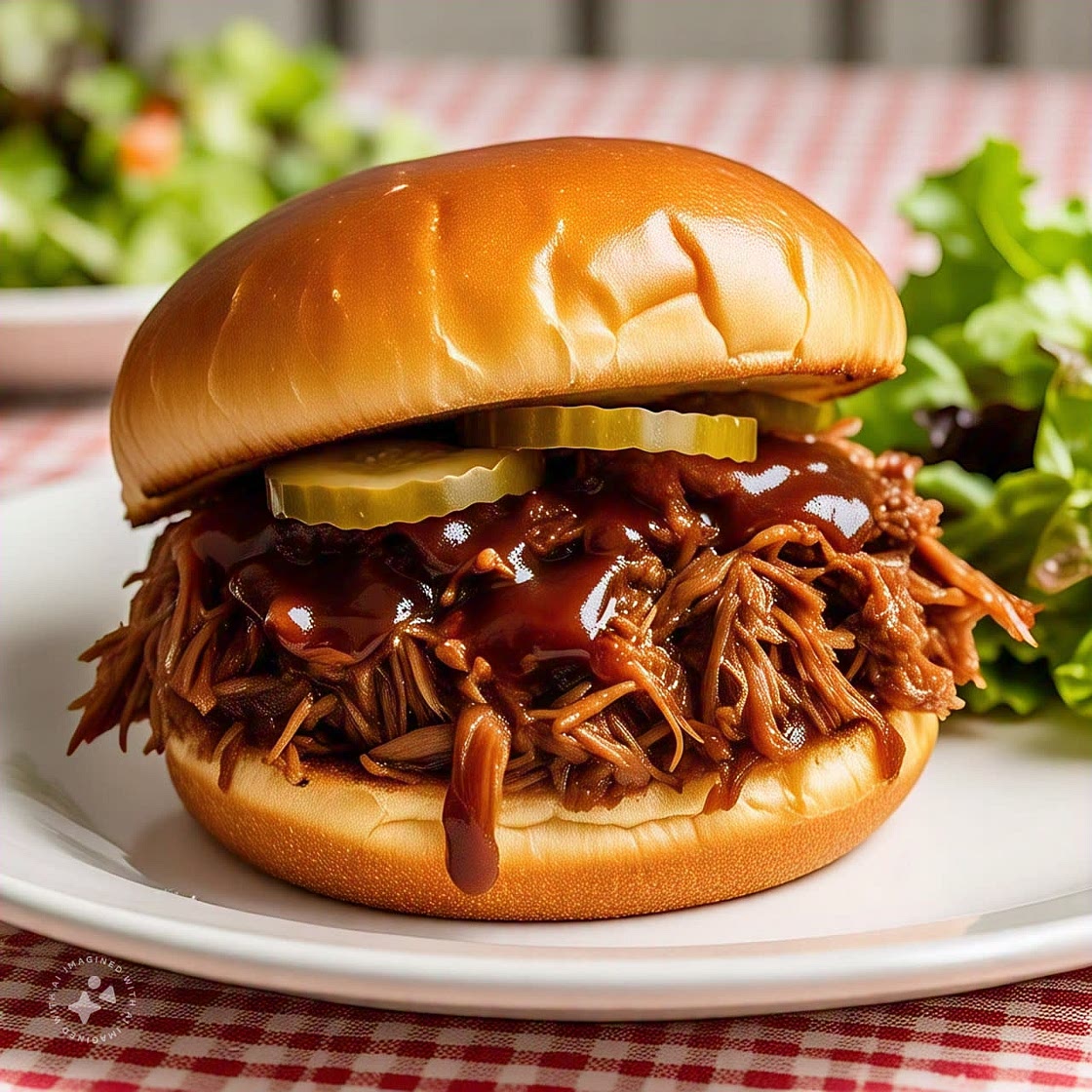 Pulled Pork Sandwich with Garden Salad