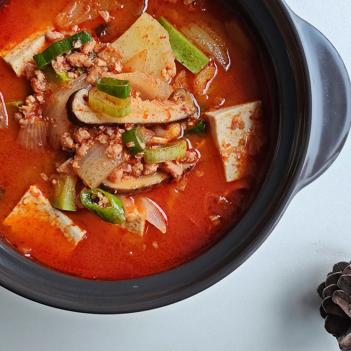 스팸 고추장찌개 간단한 찌개 애호박감자짜글이