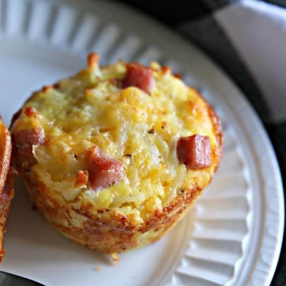 Hash Brown Ham and Cheese Egg Cups