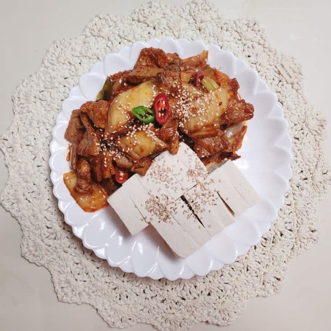 백종원 삼겹살 두부김치