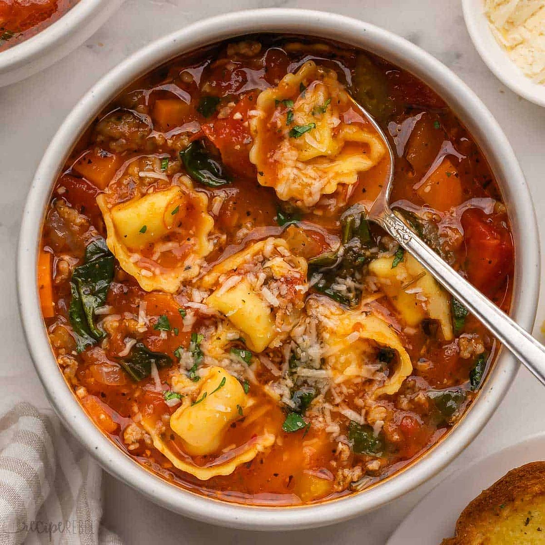 The BEST Sausage Tortellini Soup