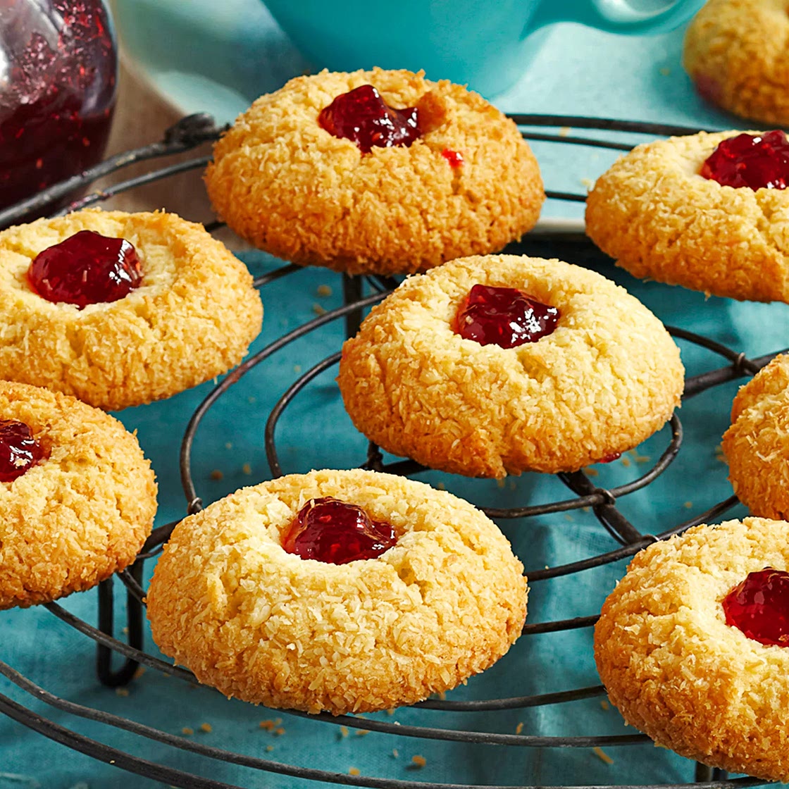 Coconut jam drops
