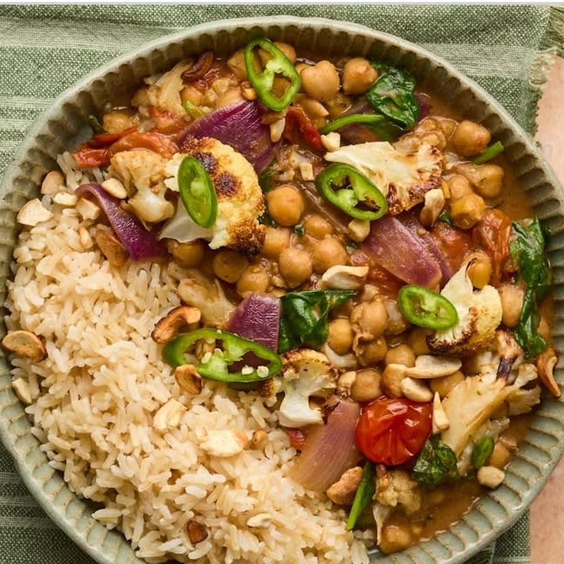 Sri Lankan Style Roasted Cauliflower Chickpea Curry [Mindful Chef]