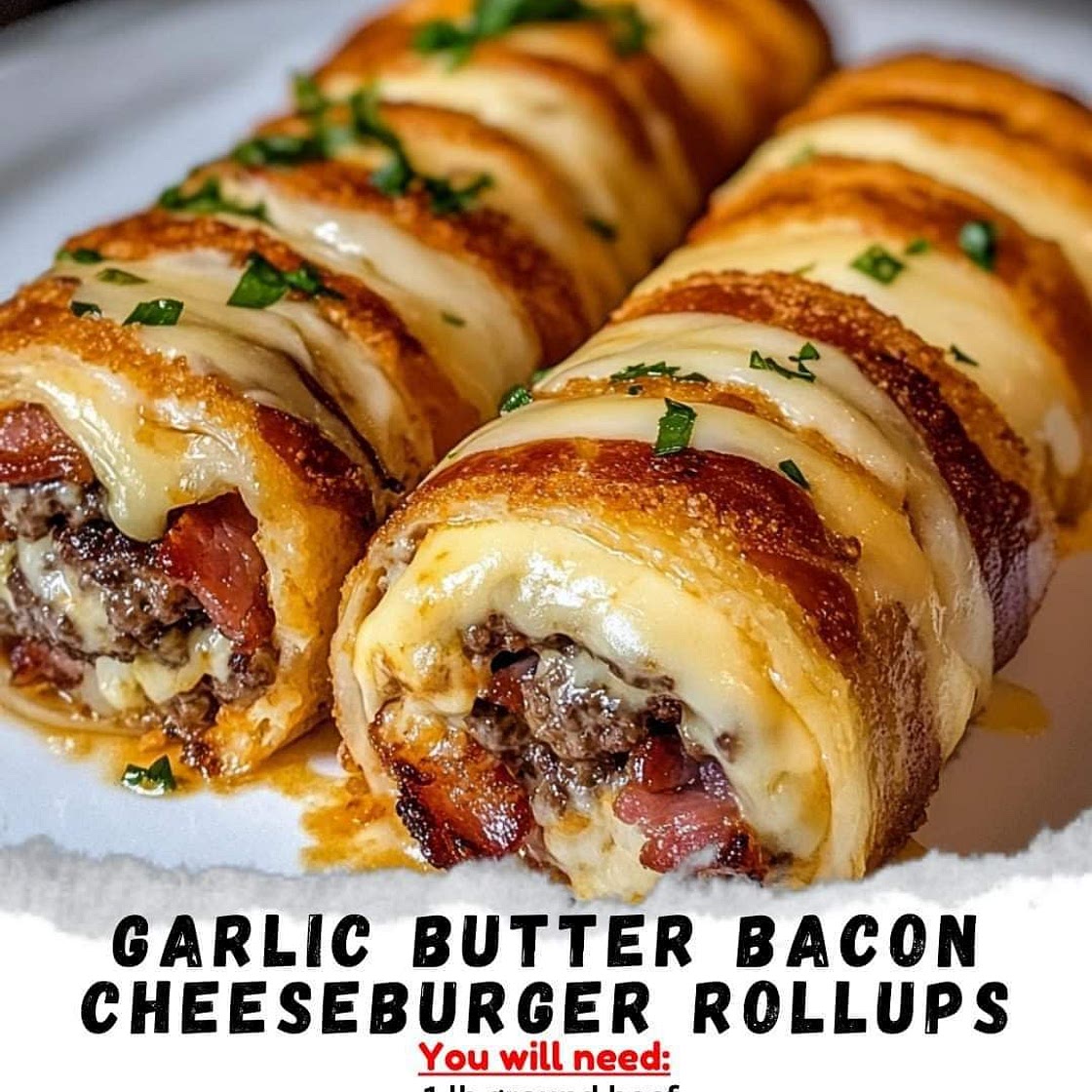 Utter cheese burger roll up