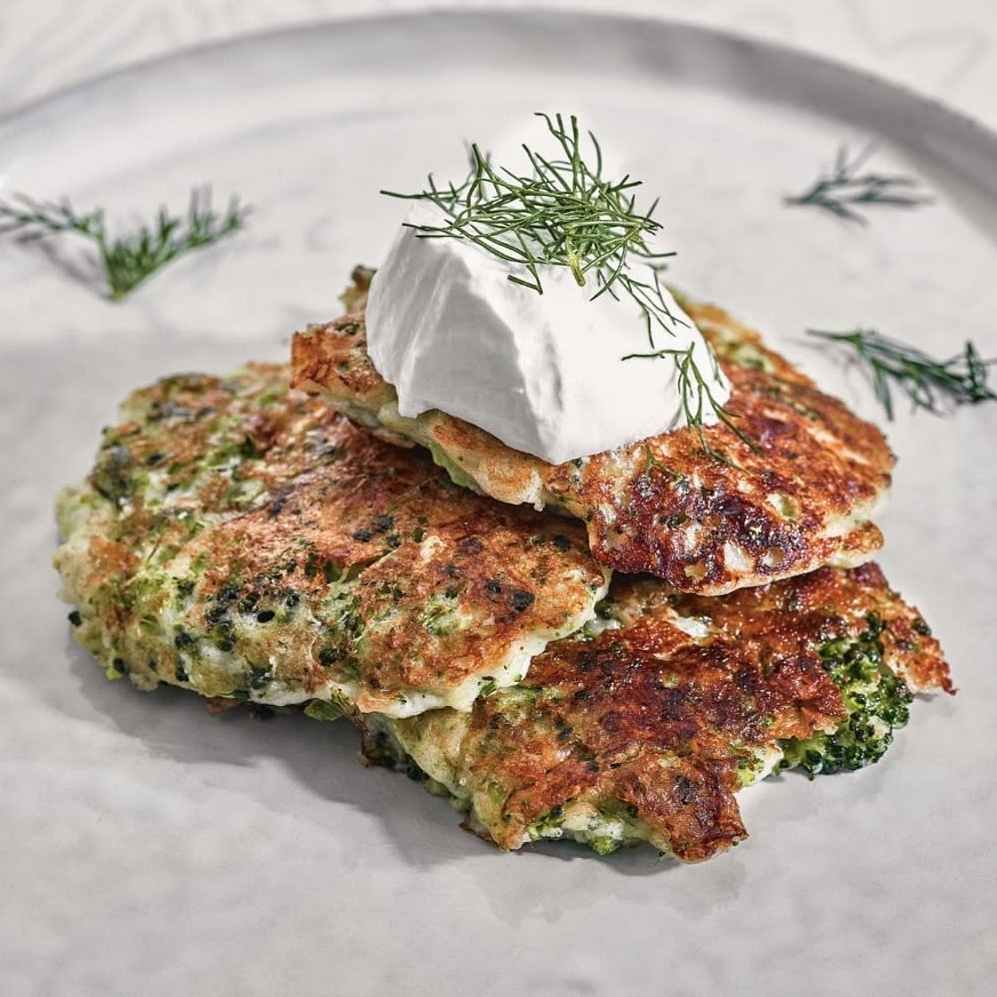 Broccoli Cottage Cheese Pancakes