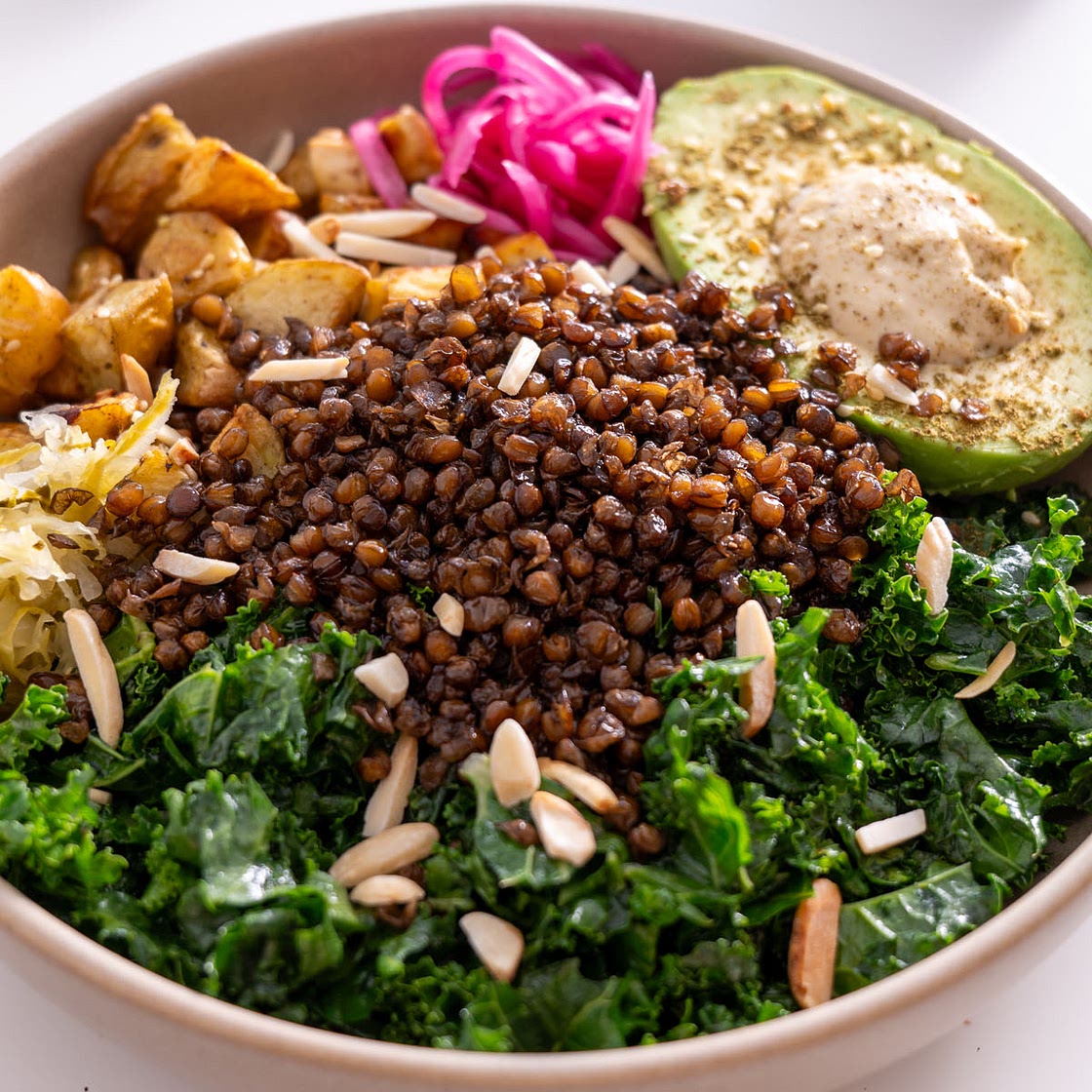 Crispy Lentil and Potato Bowl