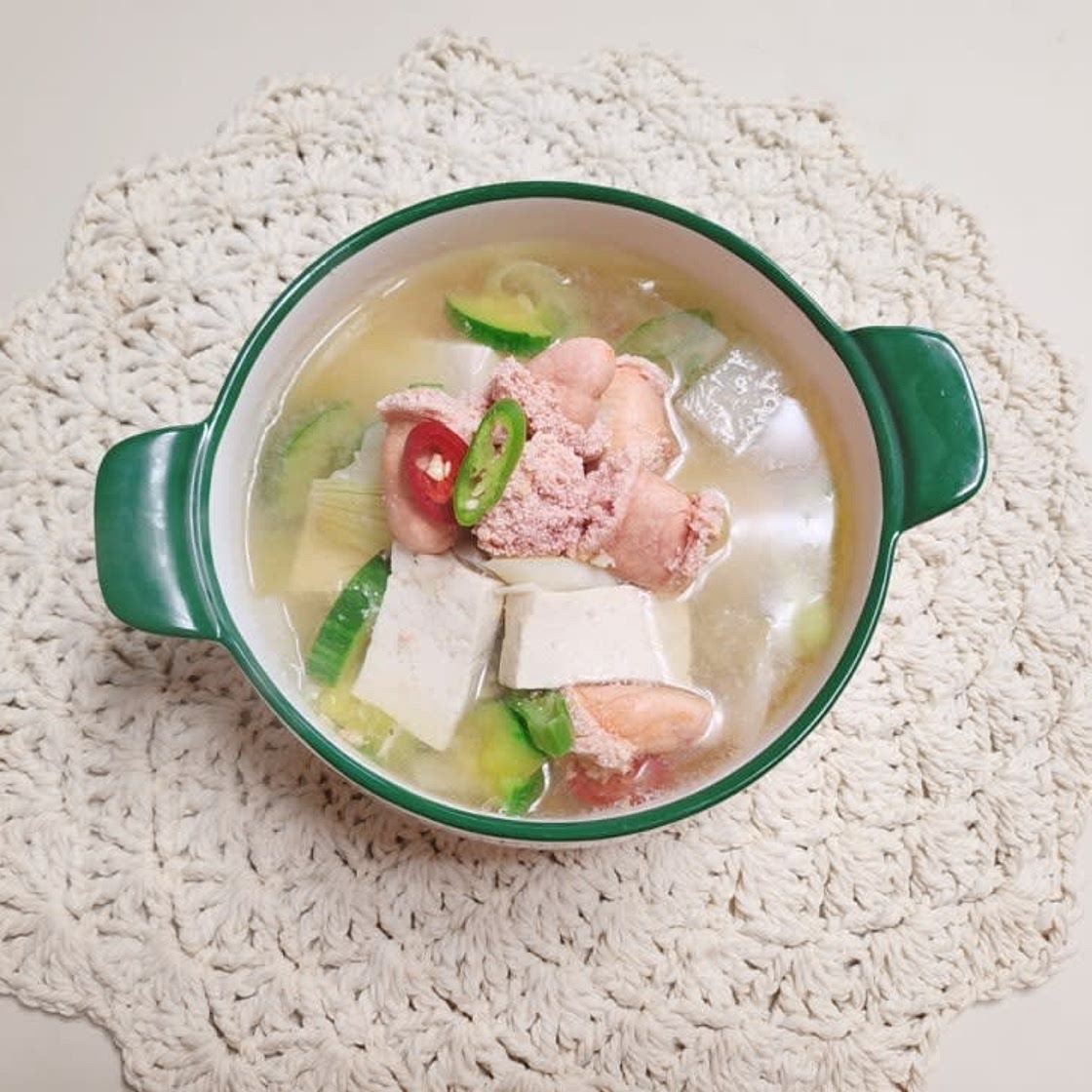 명란 두부 찌개 명란무국