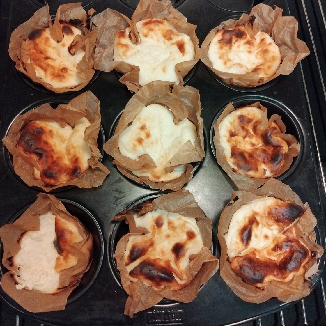 Mini Basque Cheesecakes- Low Calorie, High Protein