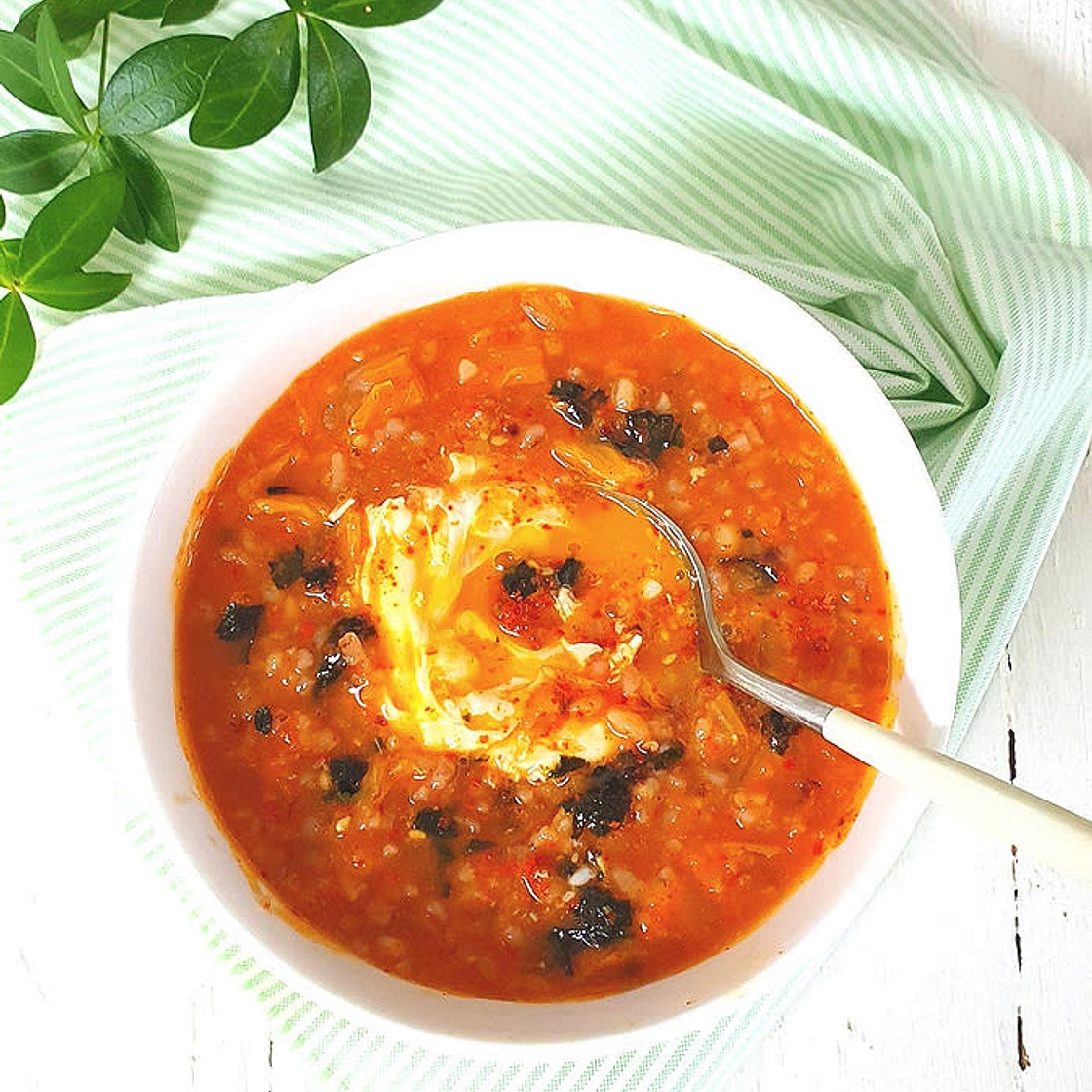 수란김치죽
