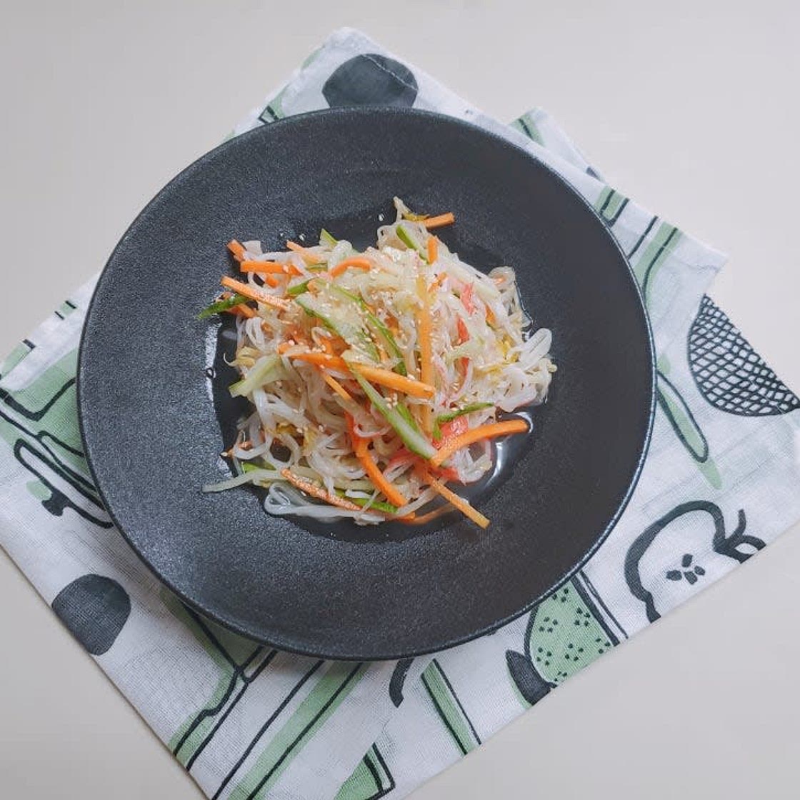 숙주나물 오이 맛살 냉채