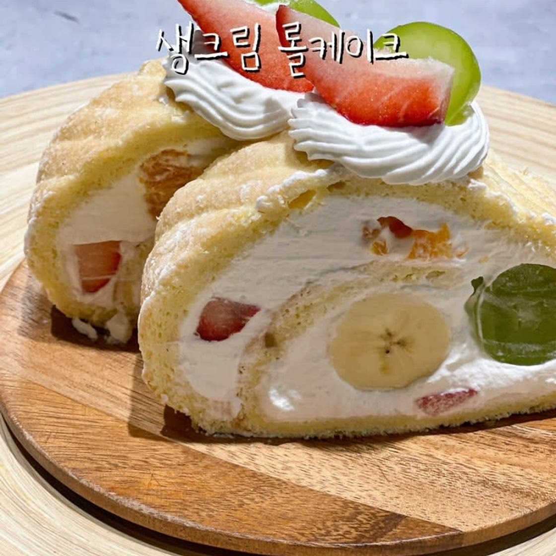 롤케이크 만들기 과일 생크림 롤케이크 레시피 홈베이킹