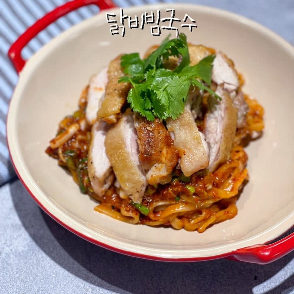 닭비빔국수 레시피 춈미 비빔닭칼국수 만들기 재료