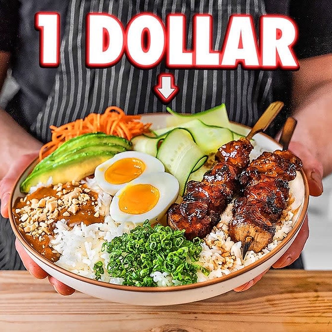 The 1 Dollar Healthy Rice Bowl