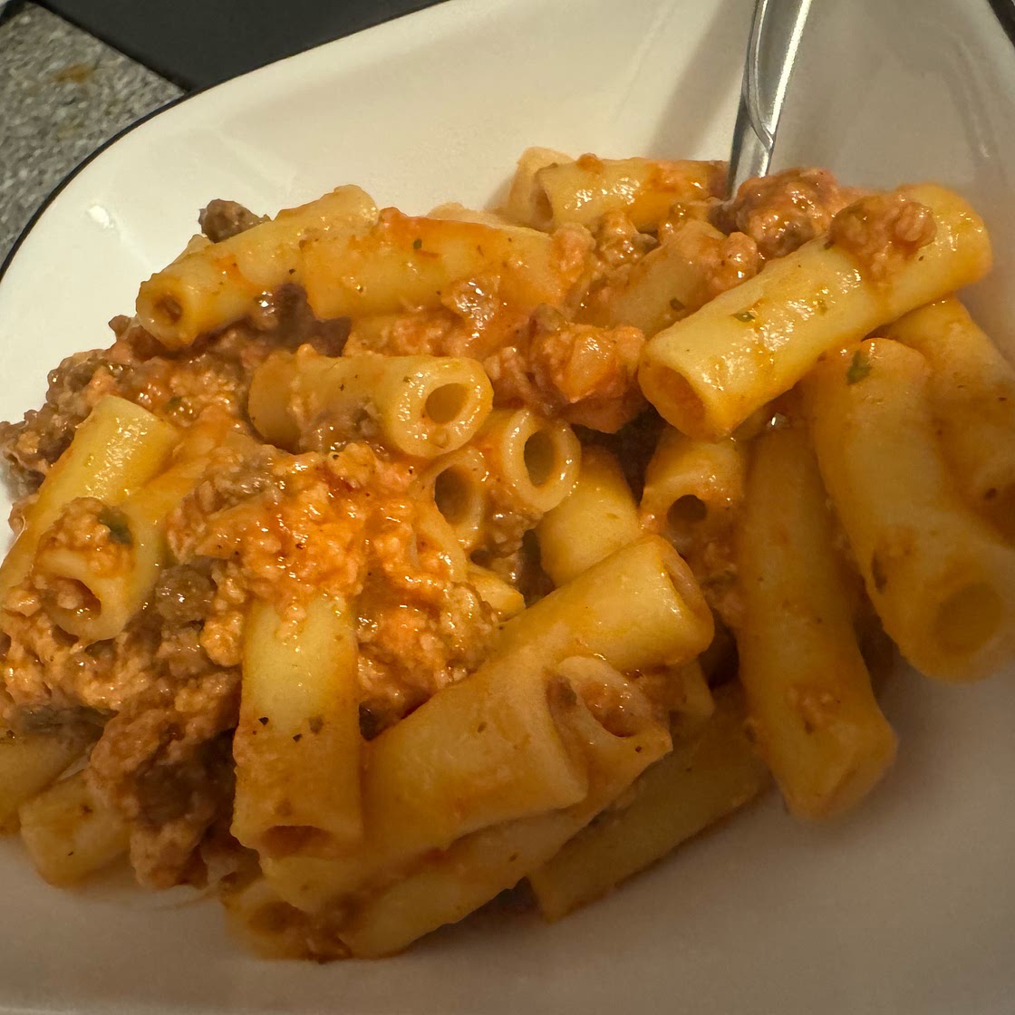 Cheesy Ground Beef Pasta Skillet