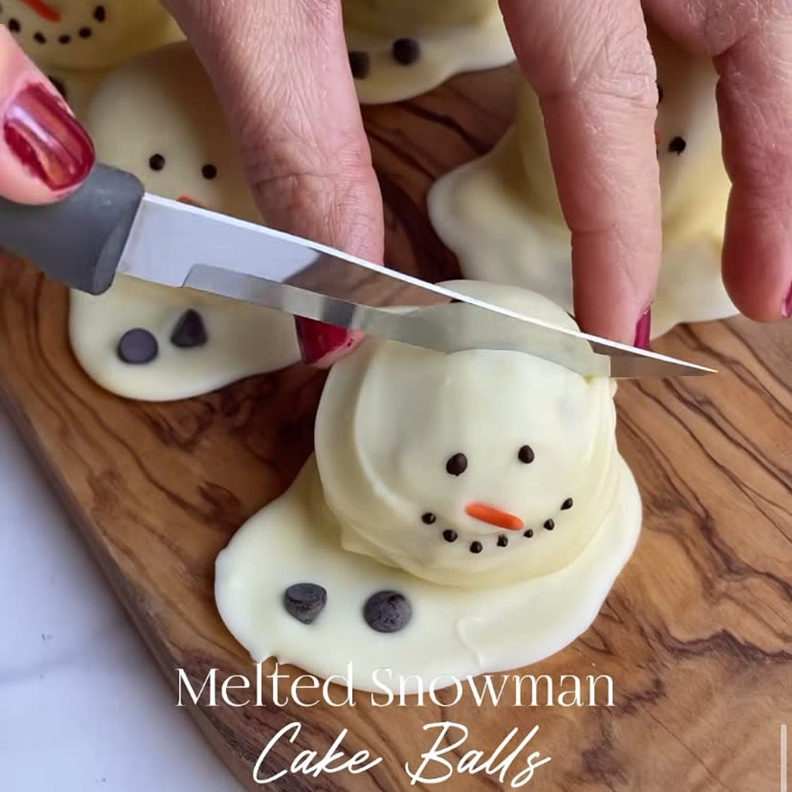 Snowman cake balls 