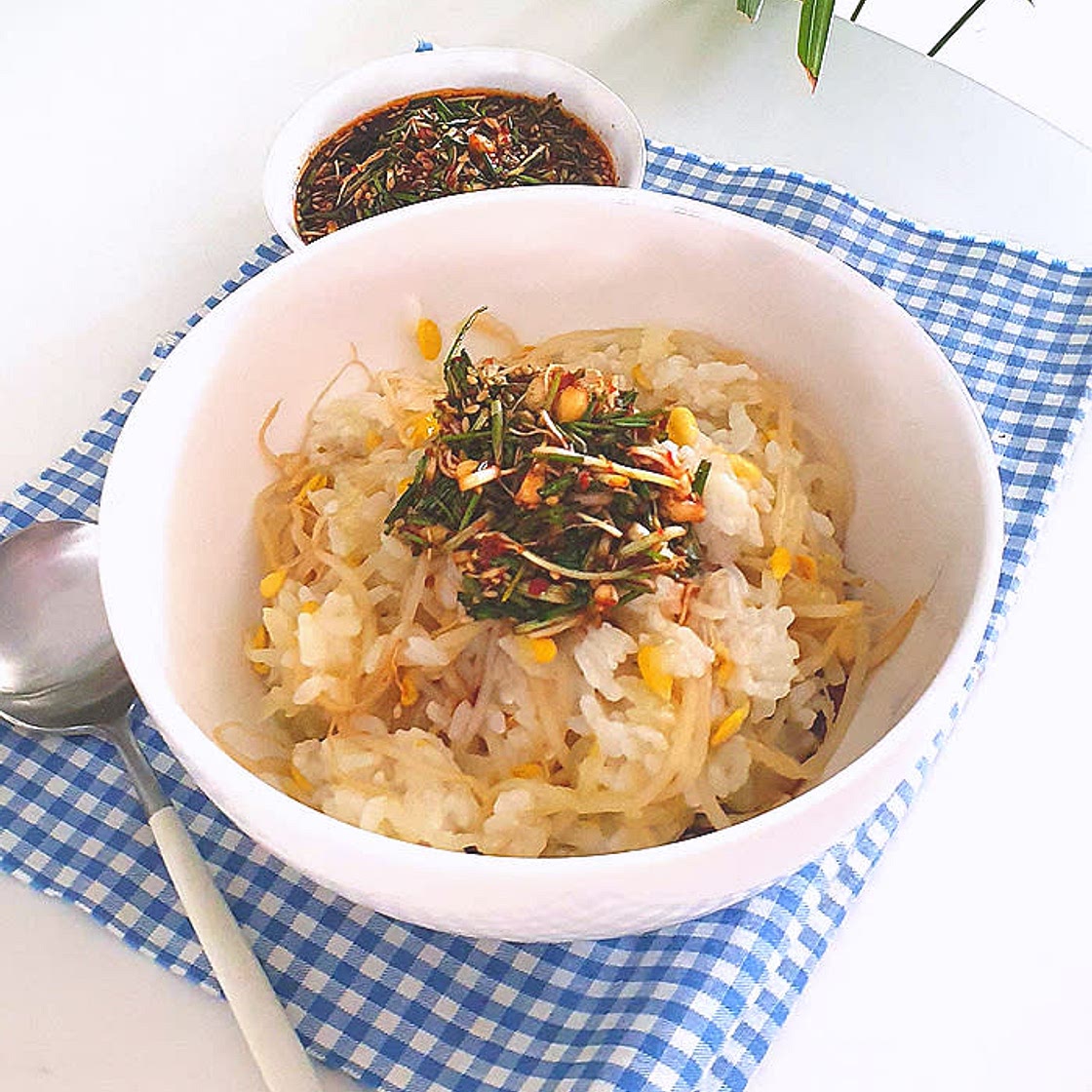 콩나물무밥& 달래장