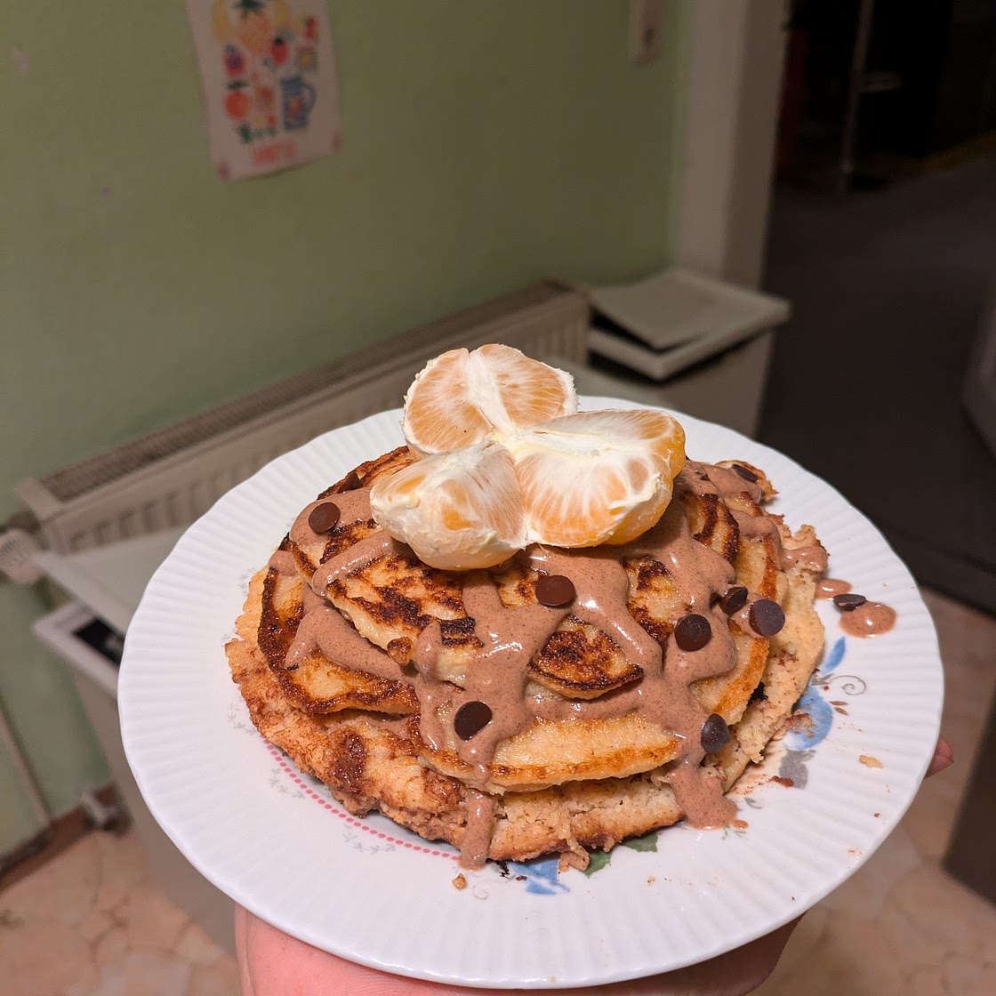 Hirse Cinnamon Roll Pancakes