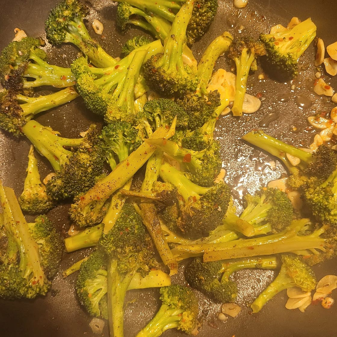 Caramelized Broccoli with Garlic