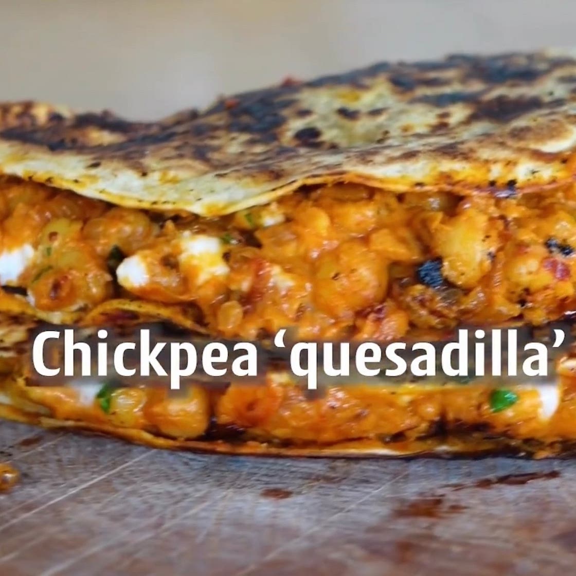 Chickpea quesadillas
