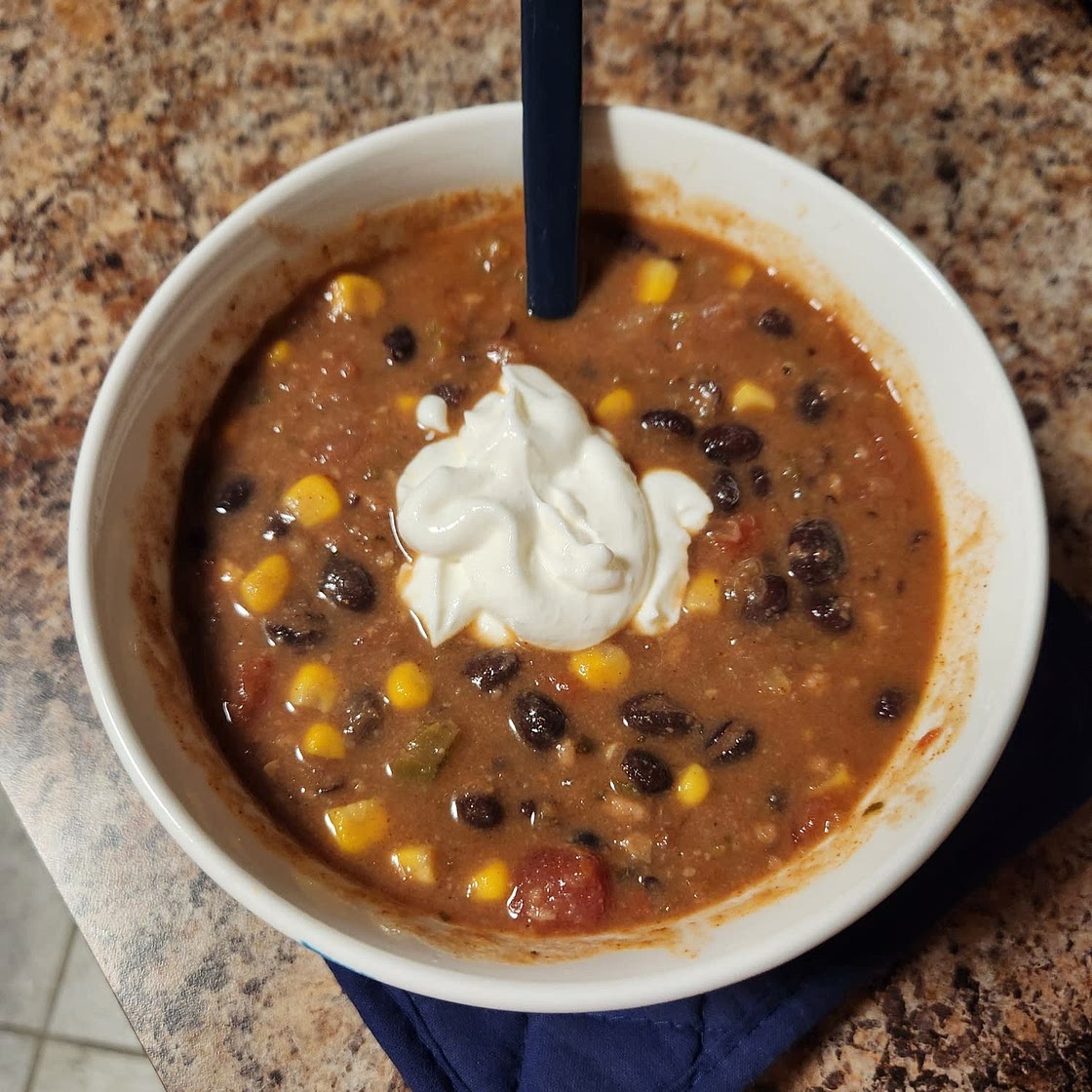 Slow Cooker Black Bean Tortilla Soup Recipe