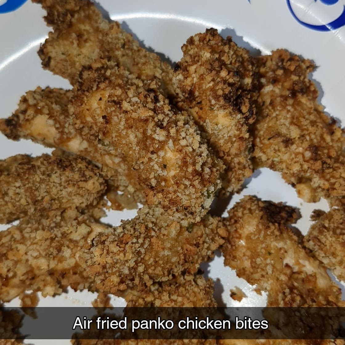 Light Asian panko chicken bites