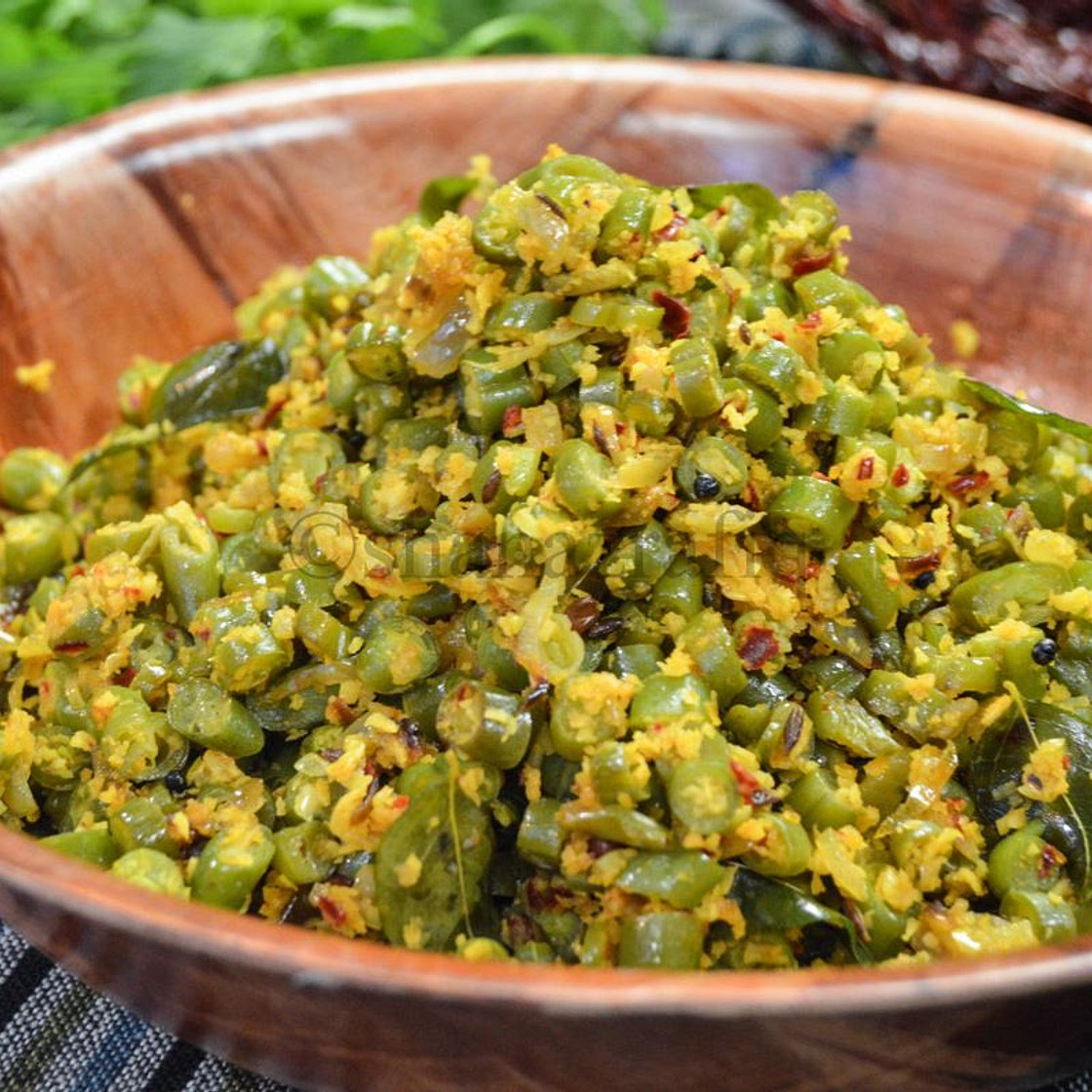 Green Beans Tadka ~ Beans Thoran