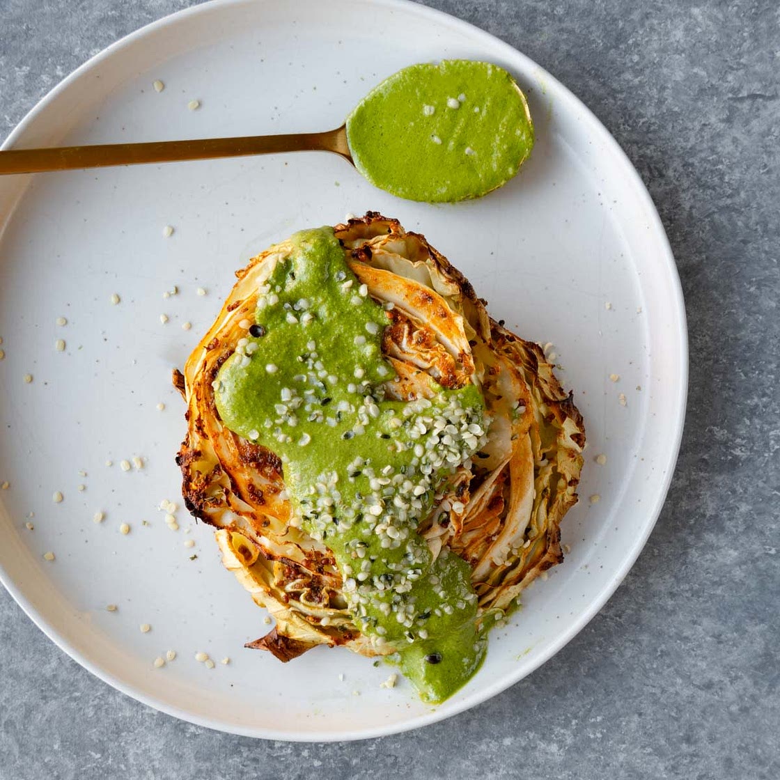 Roasted Cabbage Steaks (Air Fryer or Oven)