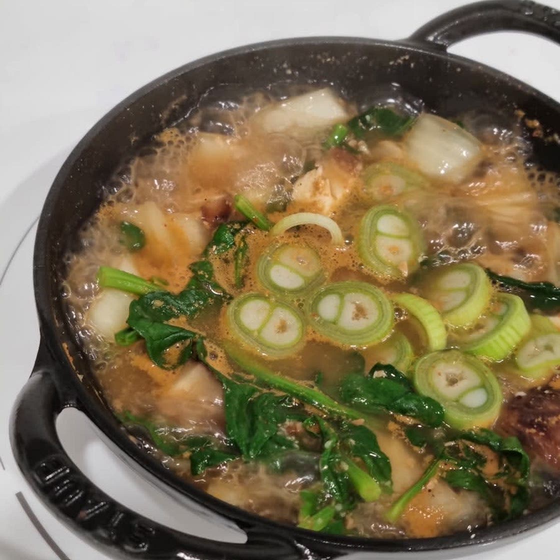 시금치 된장찌개 섬초 손질방법 겨울제철 음식 섬초 된장찌개