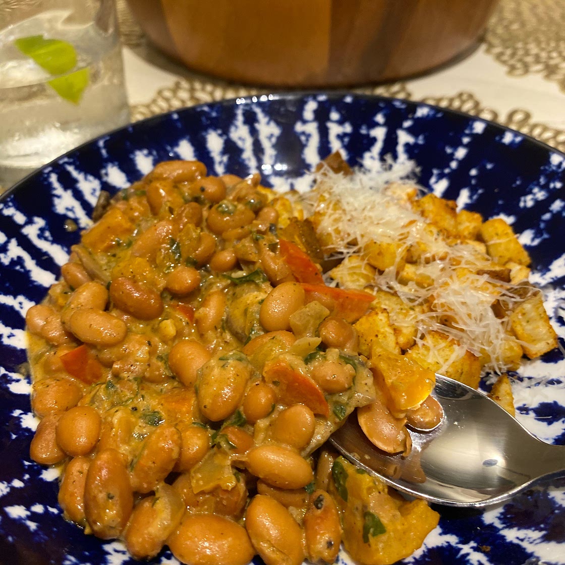 Garlic Parmesan White Beans