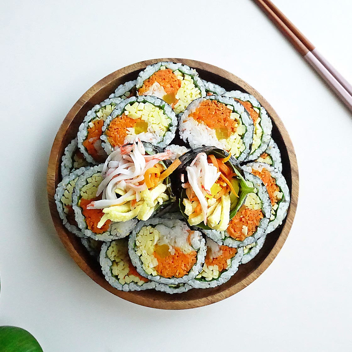 크래미 김밥 5줄 만들기 당근 계란 크래미 듬뿍~