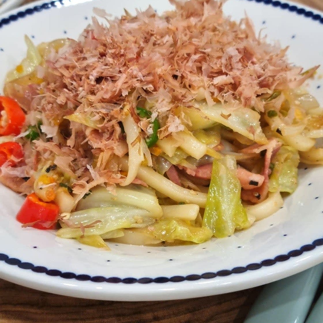 베이컨 볶음우동 레시피
