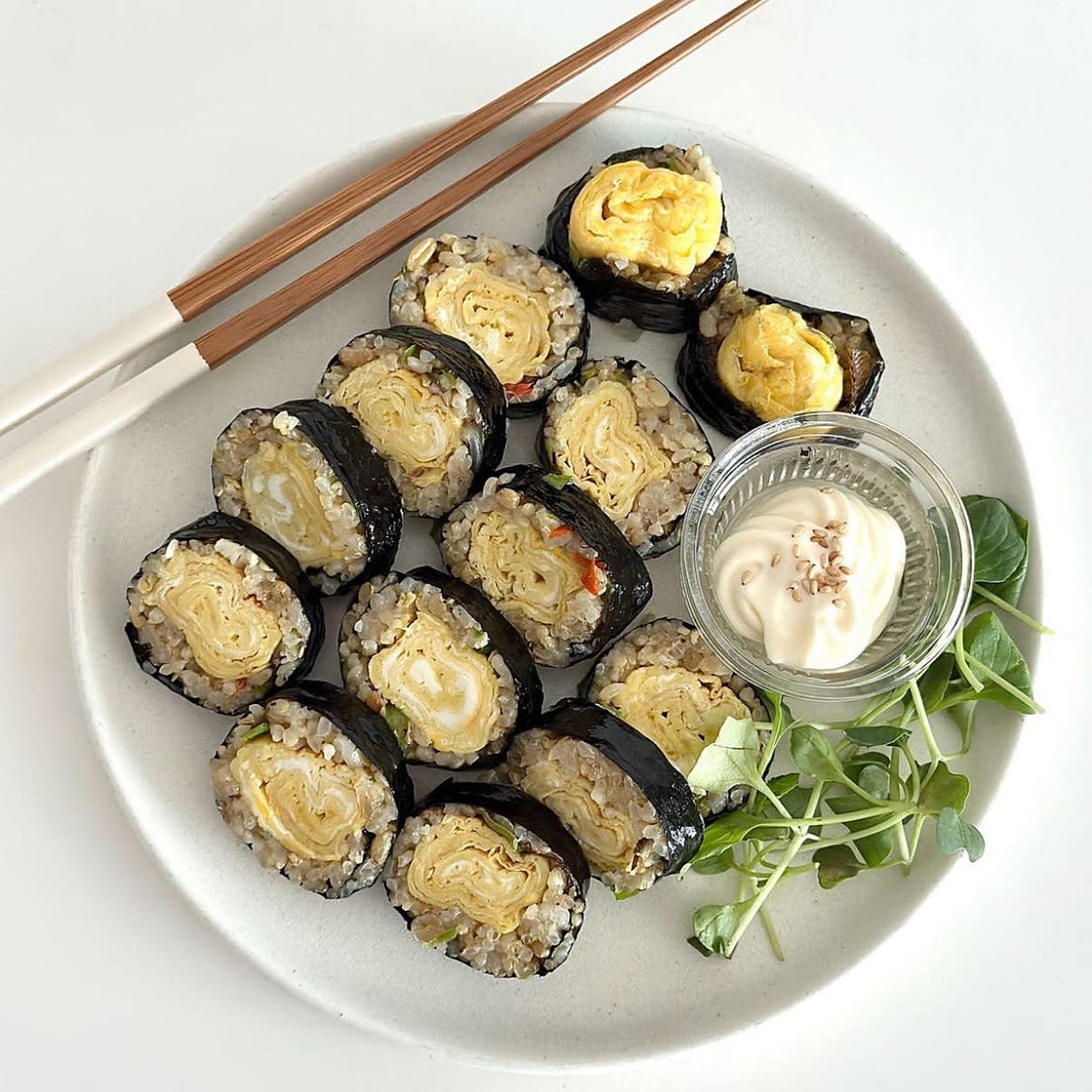 매운고추달걀김밥
