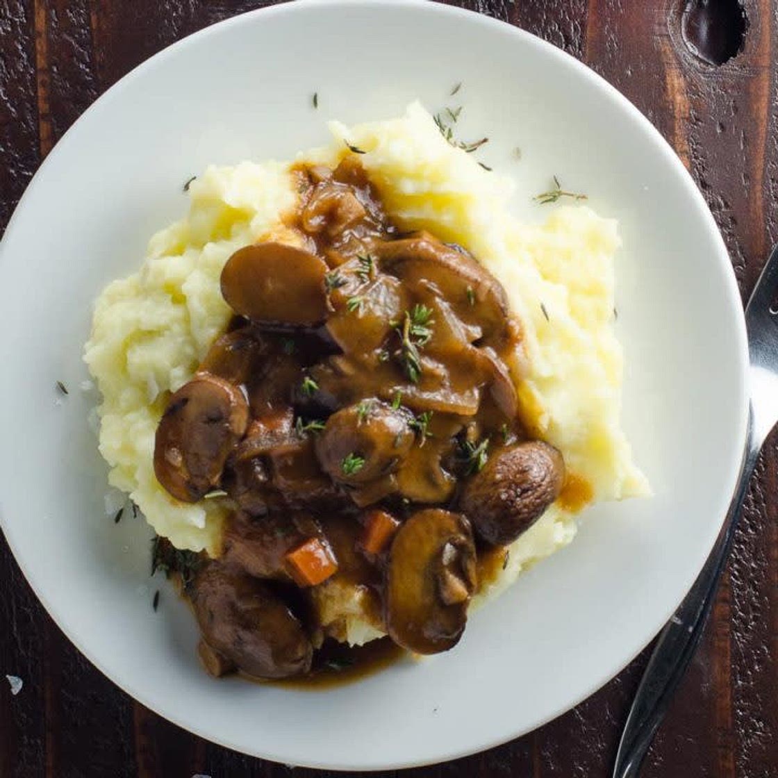 Mushroom Bourguignon
