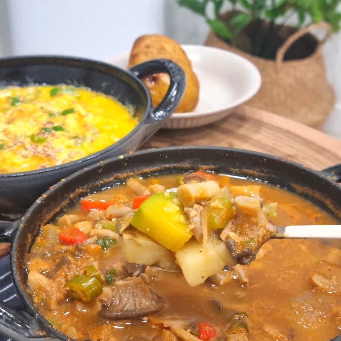 1인분 된장찌개 만들기 자작하게 야채듬뿍 넣기 :: 다담된장 베이비웍 기준