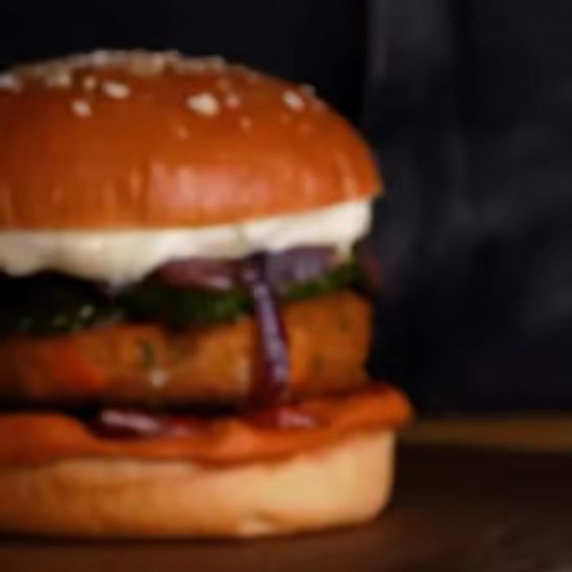 Pumpkin chickpea burger