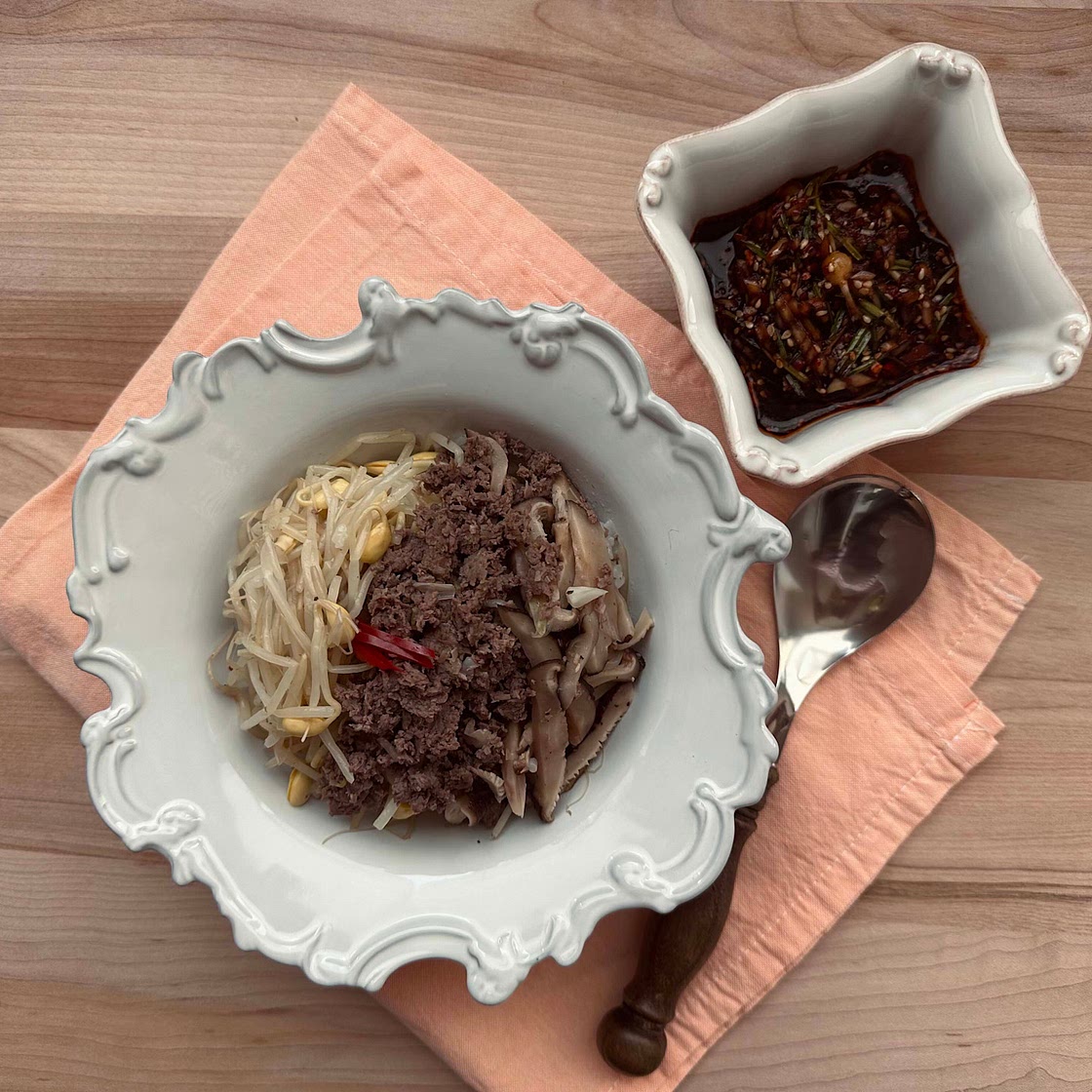 🇰🇷소고기 표고버섯 콩나물 밥