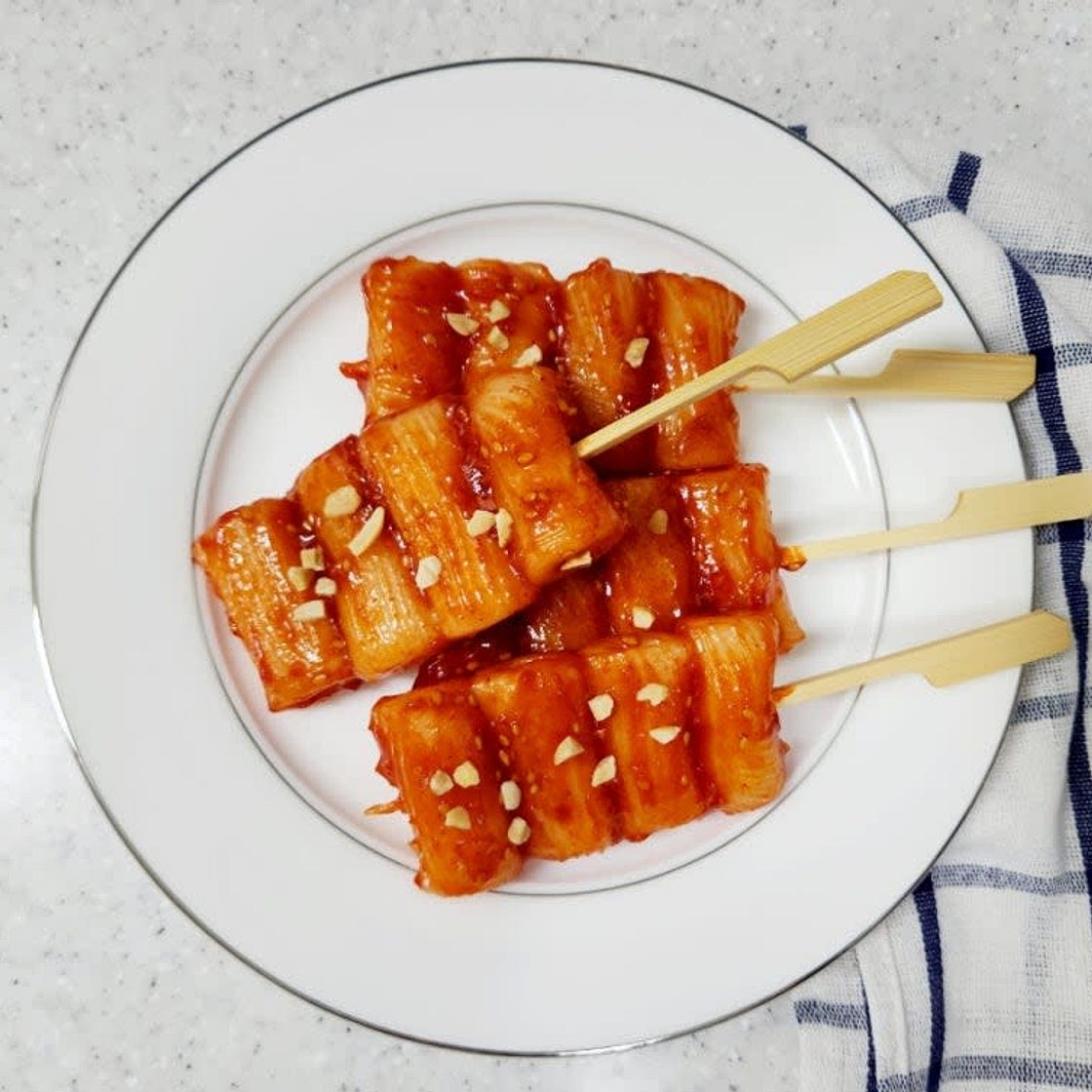 분식집 떡꼬치 만들기 매콤달콤한 떡꼬치 소스 만들기 레시피