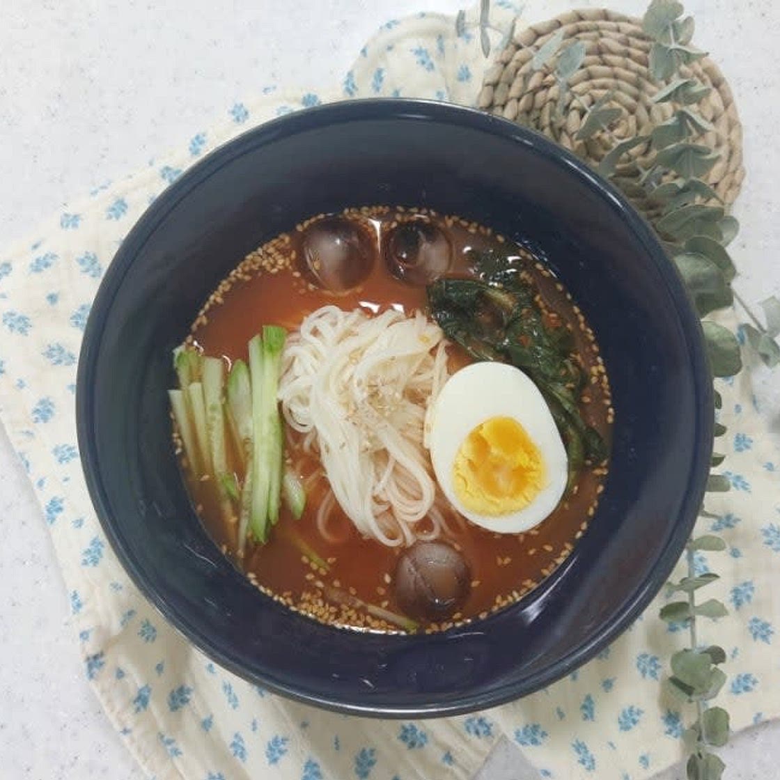 열무 김치말이국수 레시피 냉면육수 활용 열무국수 만들기
