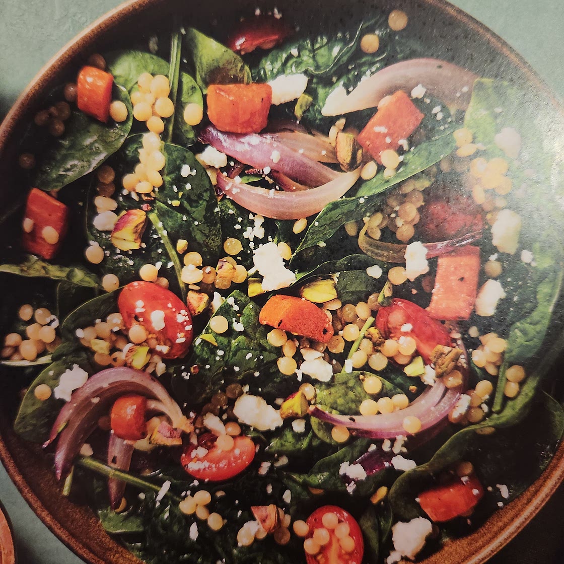 Spanakopita Spinach Salad with Couscous