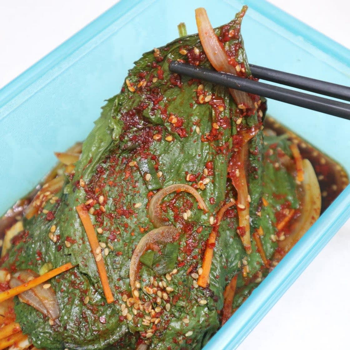 전자레인지 깻잎지 만들기 양념깻잎 찜