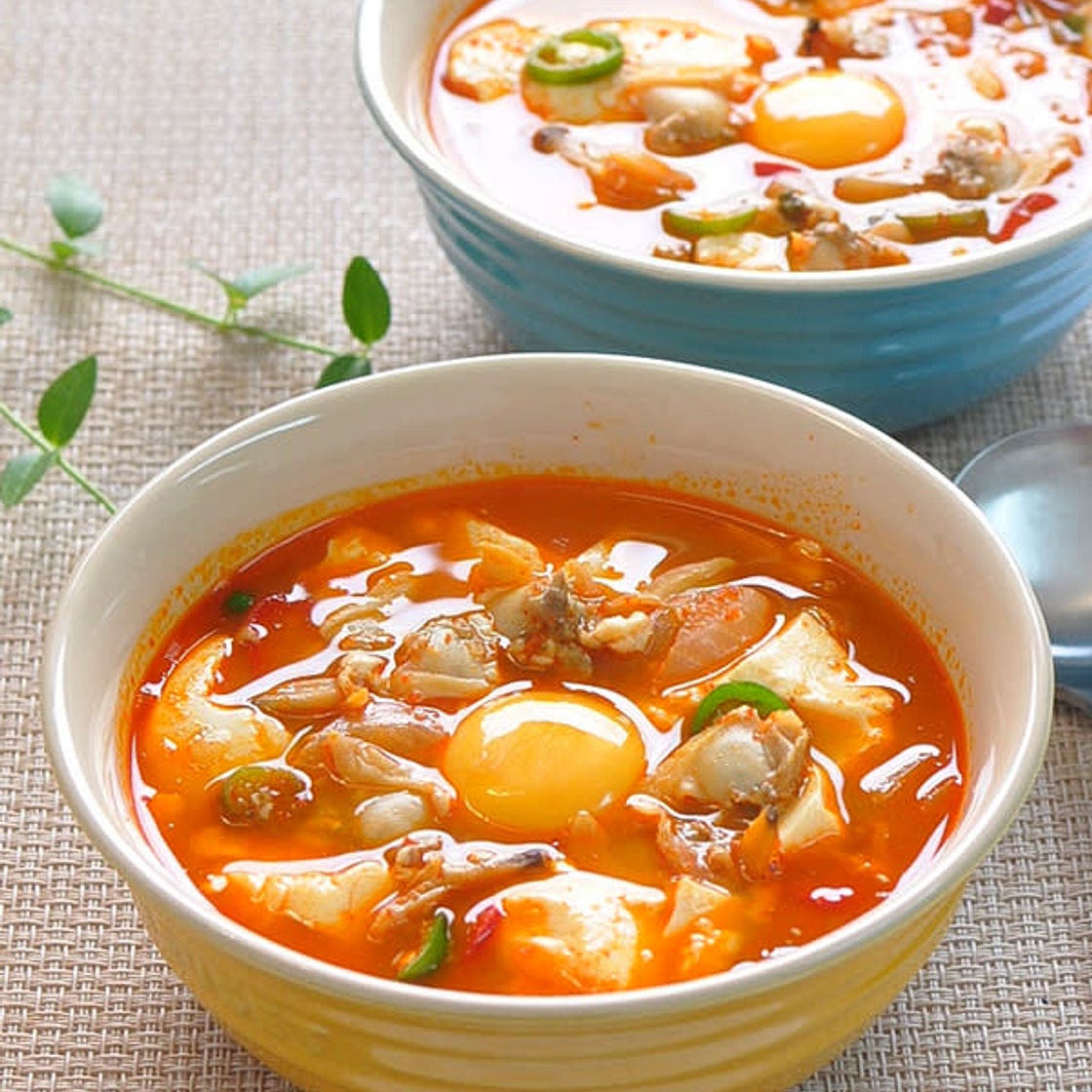 바지락순두부찌개