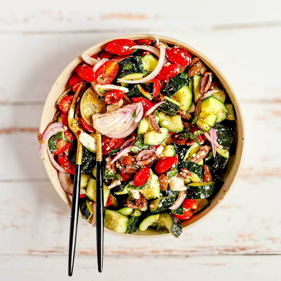 Mediterranean Cucumber and Tomato Salad
