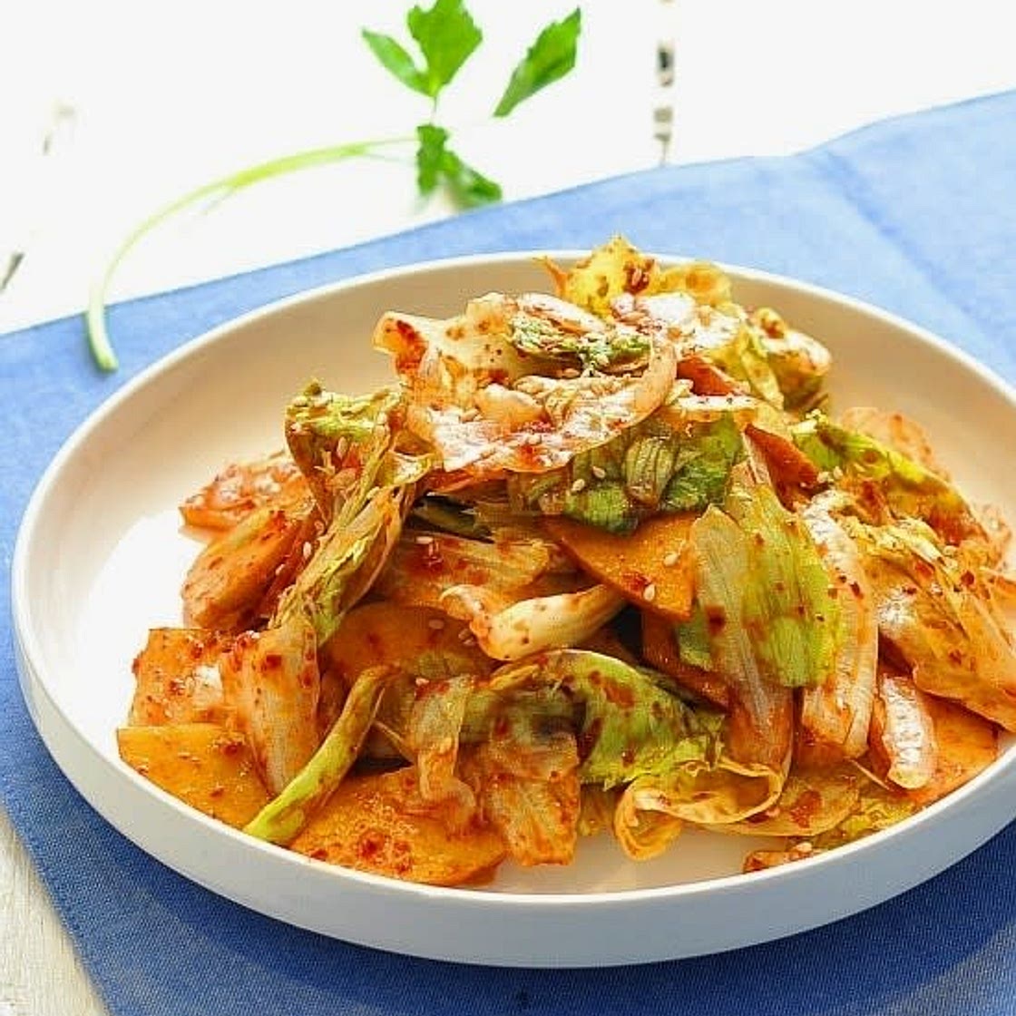 양상추사과무침