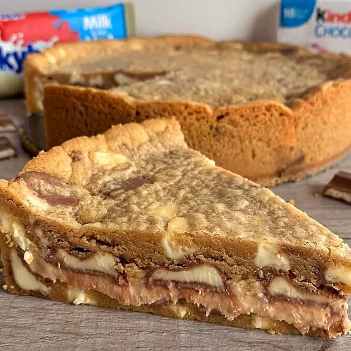 Kinder Stuffed Cookie Pie