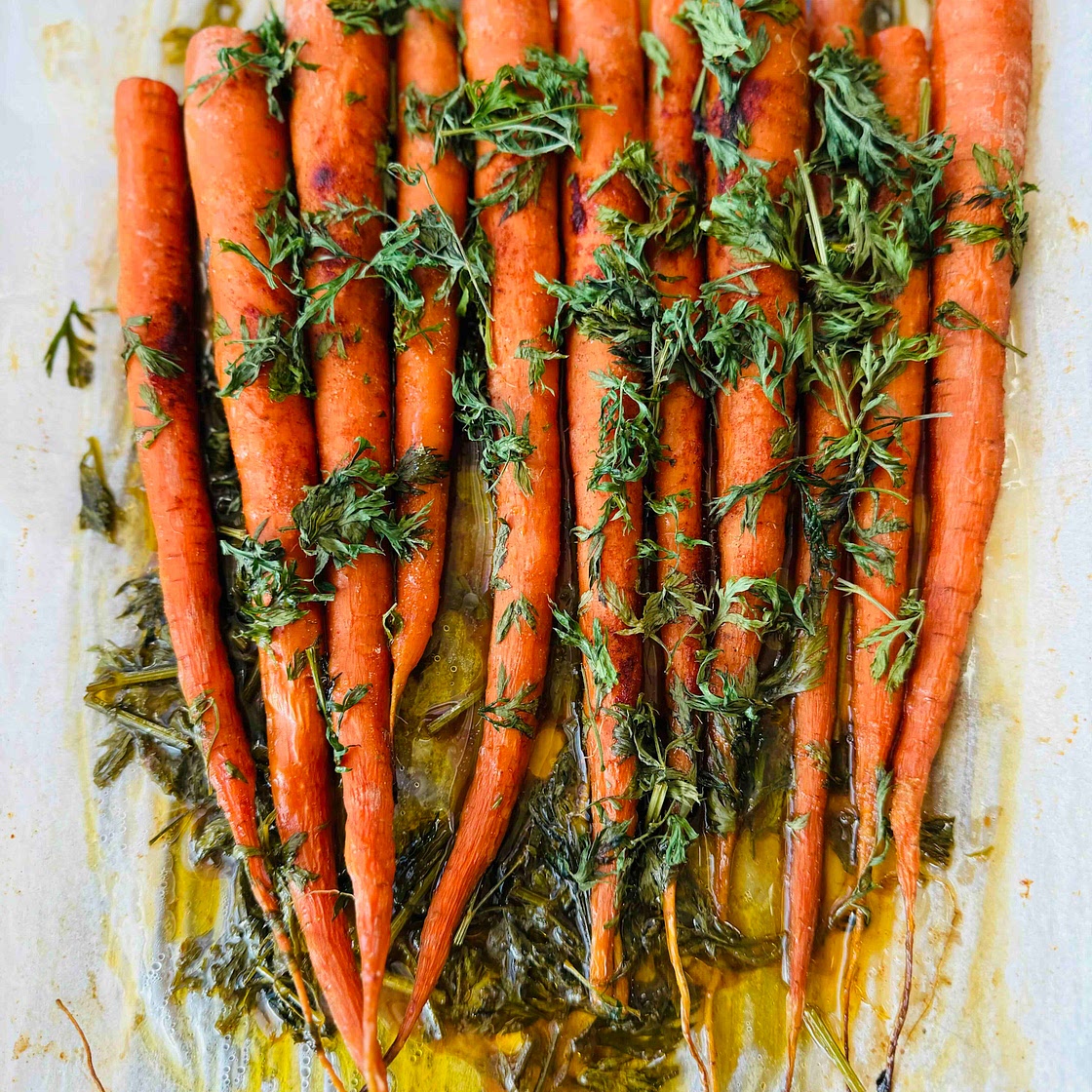 Oven-Roasted Long Carrots  