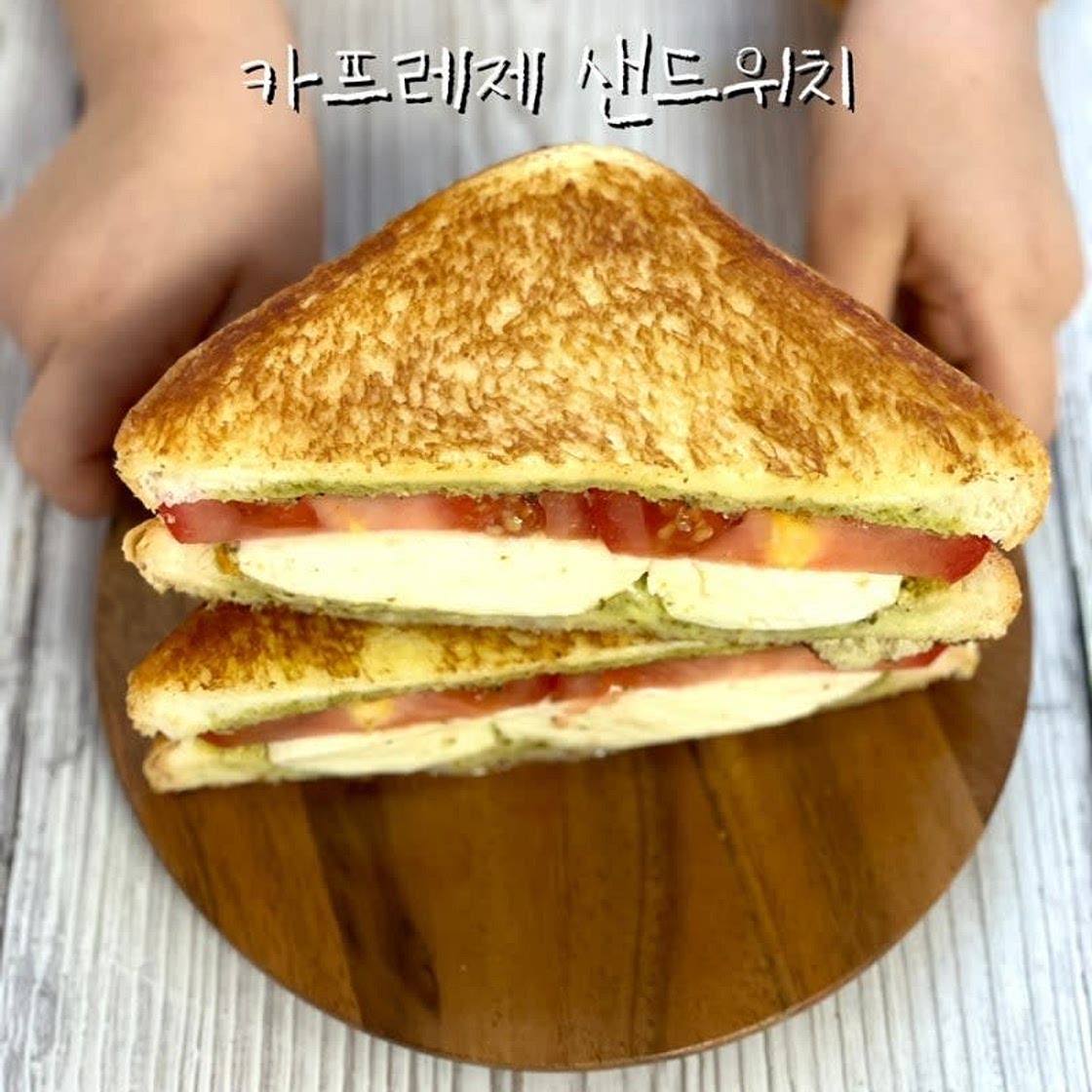 토마토 카프레제 샌드위치 만들기 모짜렐라치즈 샌드위치레시피