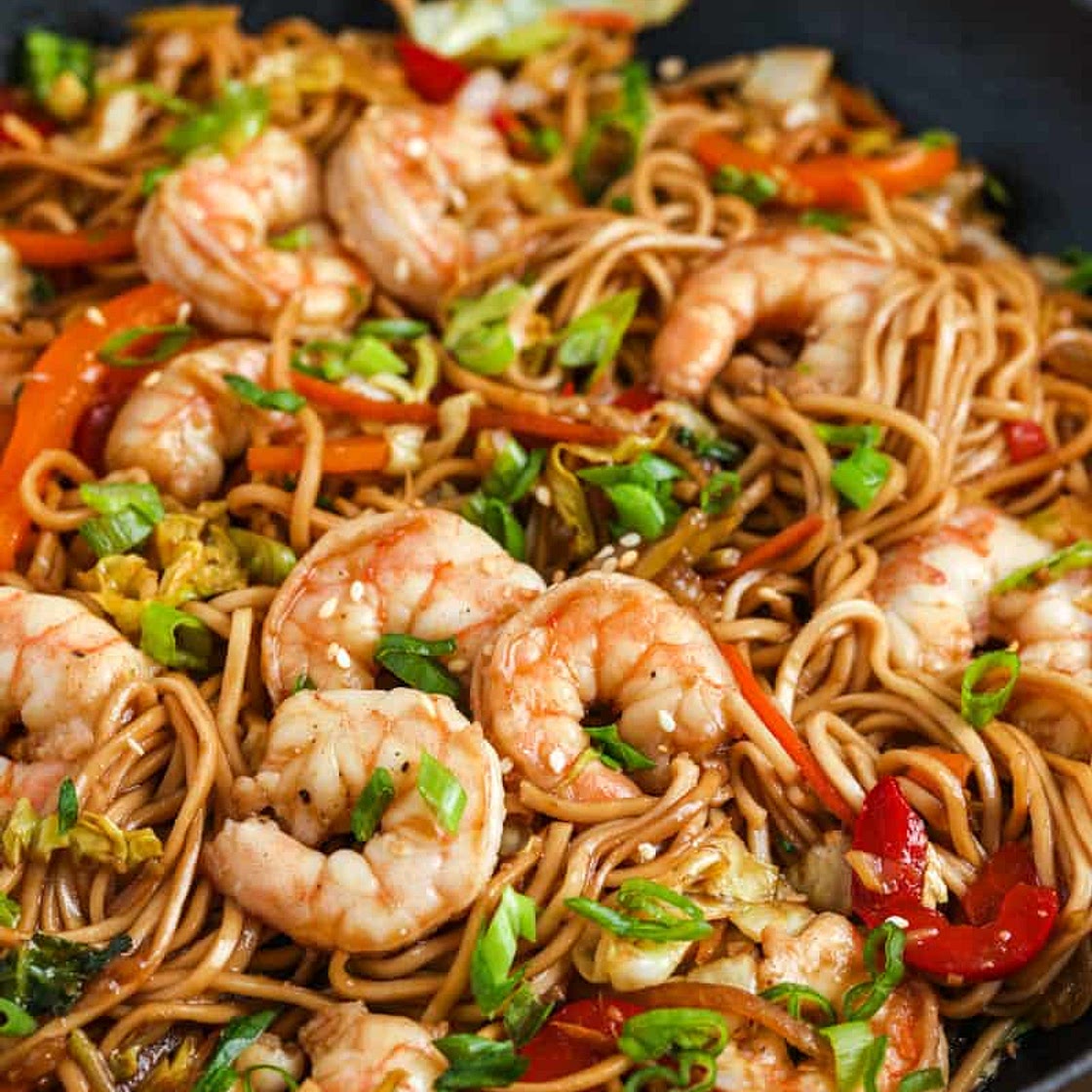 Garlic Shrimp Lo Mein