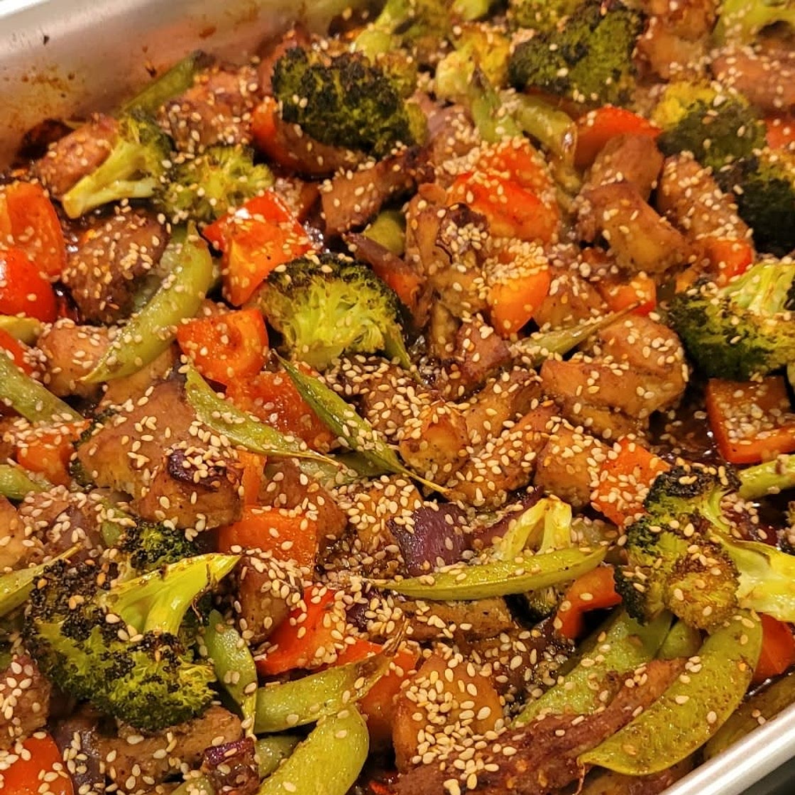 Sheet Pan Sesame Chicken and Veggies