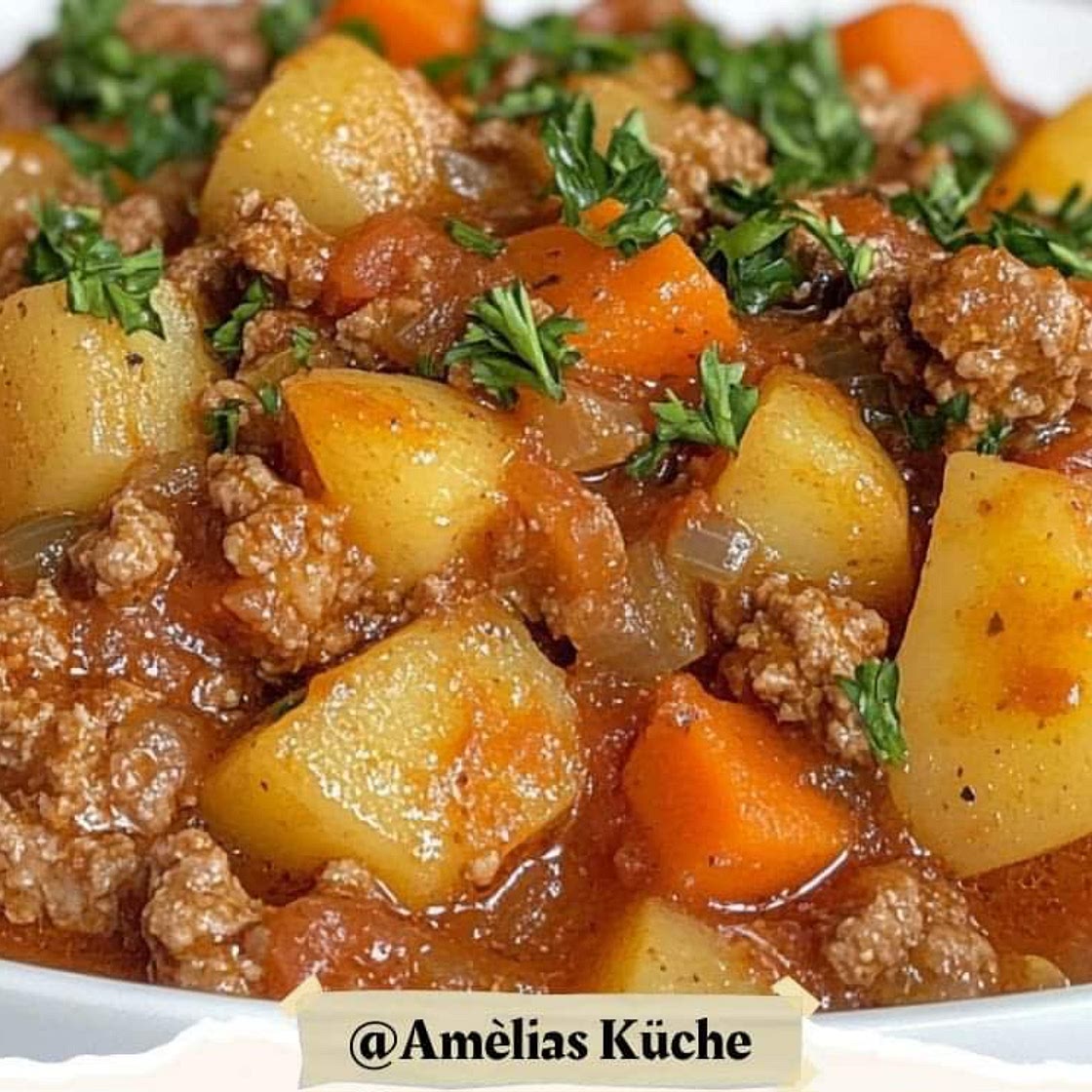 Hackfleisch-Kartoffel-Möhren-Eintopf